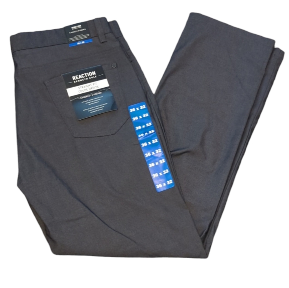 Men's Kenneth Cole Reaction Men's Gray Dress Pants New With Tags